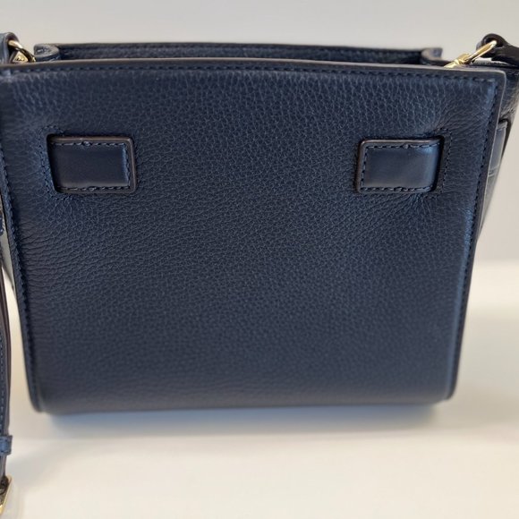 Michael Kors - Navy Leather & Faux Fur - Vintage Small Satchel / Crossbody Bag - Picture 8 of 11